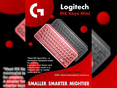 Logitech MX Keys Mini Poster Design bold design designer gimp graphic design keyboards logitech mxkeys poster posterdesign