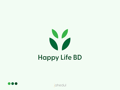 Happy Life BD - Logo 2022 logo green logo happy happy life happylifebd herbal logo life logo logo unique logo