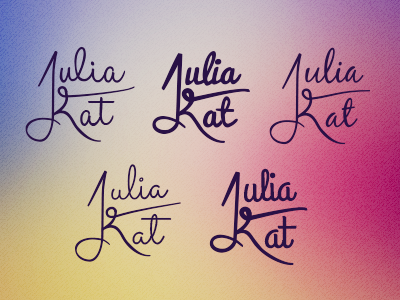 Julia Kat logo cursive feminine girly identity julia kat logo