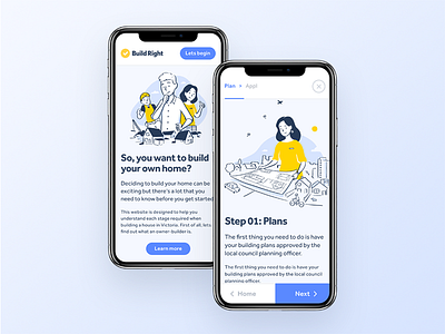 Build Right mobile design illustration mobile mobile design responsive simple ui design