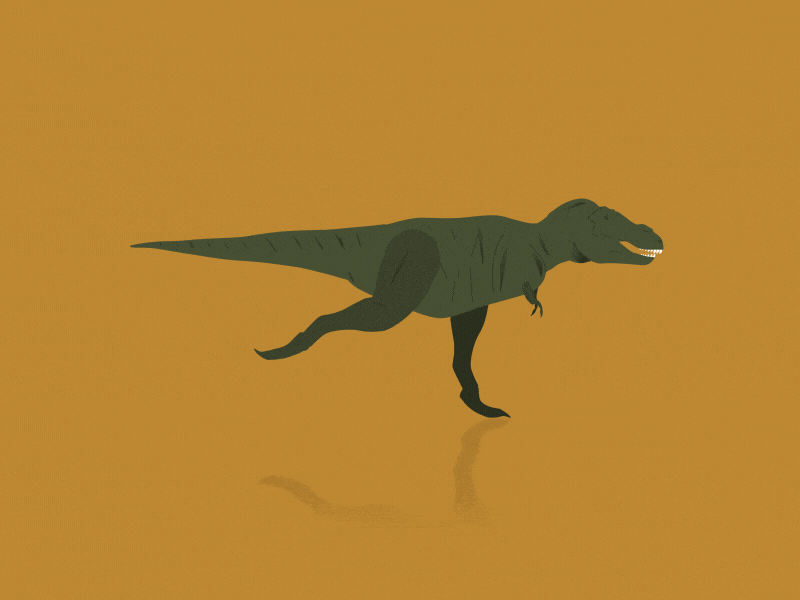 3d Dinosaur Running Away GIF