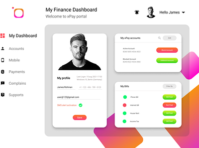 Finance Company Dashboard Design app branding dashboard design figma graphic design illustration typography ui uiuxdesign ux web webdesign