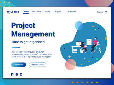 Project Management site design branding design graphic design illustration typography ui uiux ux web webdesign website