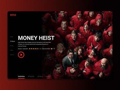 Netflix Money Heist Web Design