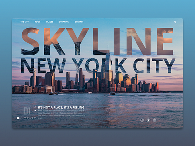 Skyline New York City web design branding design designer dribble dribbletrends figma graphic design illustration typography ui uidesign uiinspiration uiux uiuxdesign ux uxdesign uxinspiration web webdesign website