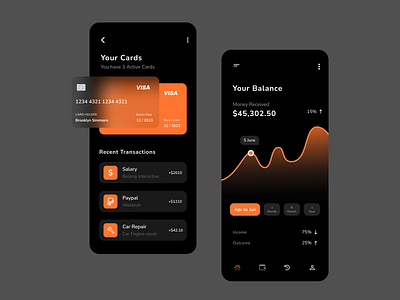 Finance management mobile app design