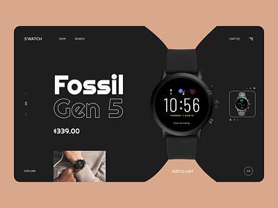 Fossil gen 5 smartwatch web design appdesigner branding design designer designexpert dribble freelancer freelancingdesigner graphic design illustration topwebsite typography ui ux vector webdesign webdesigner website websitedesign