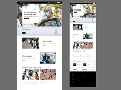 Uber existing website design