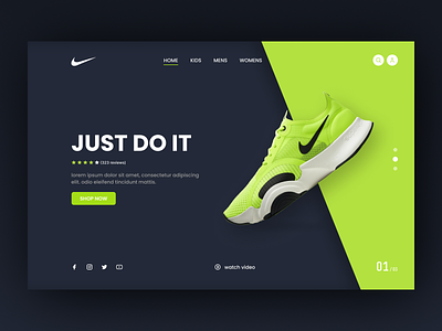 Nike shoe website design