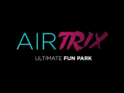 Airtrix animated logotype trampoline park logotype