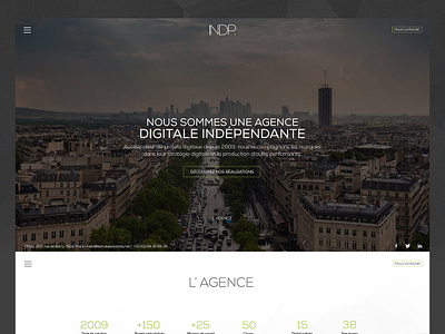 Agence INDP artdirection creative digital strategy onepage paris uidesign web agency