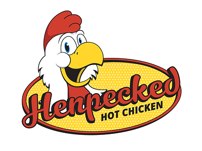 Henpecked Hot Chicken Logo branding chicken logo restaurant