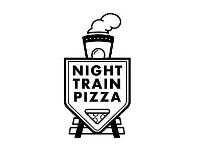 Night Train Pizza Concept branding logo night pizza train