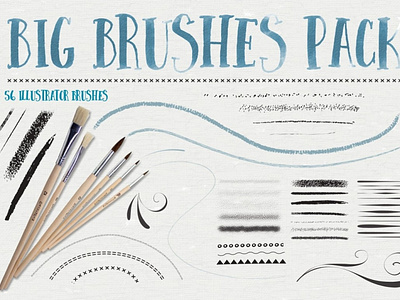 Big Illustrator Brushes Pack