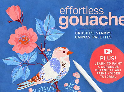 Gouache Brushes for Procreate 3d animation branding graphic design logo motion graphics poster ui