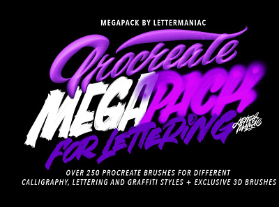 312 PROCREATE BRUSHES MEGAPACK 3d animation branding design graphic design illustration logo motion graphics ui vector