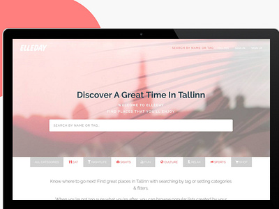 UX & UI Design for Elleday web platform