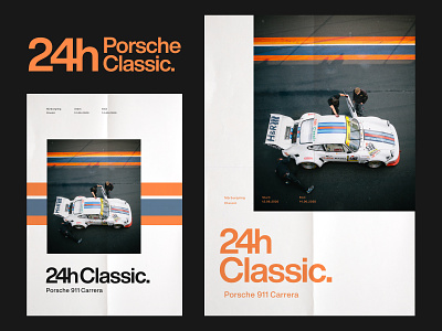 24h Porsche Classic artwork automotive automotive design automotive logo branding logo porsche porsche 911 poster retro design vintage design