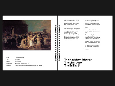 Francisco Goya — A Procession of Flagellants art branding brochure clean concept design helvetica identity modern paint paintings print print design printing typography visual