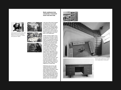A "Lorem ipsum" tribute black clean design editorial editorial design helvetica magazine magazine design modern modernism print print design typogaphy typographic typography art white