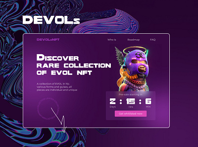 Devols design figma nft ui ux web