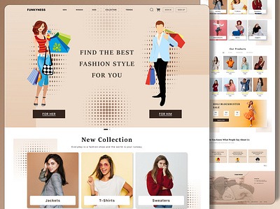 Clothing website Design branding design figma landing page ui ux vector