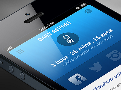 DailyReport app app apps blue ios iphone mobile report services statistics