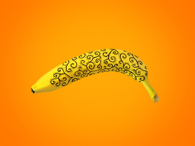 banana 2 banana bananas drawing orange pattern photography swirls