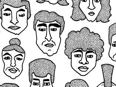 people pattern drawing faces pattern patterns pen people portraits