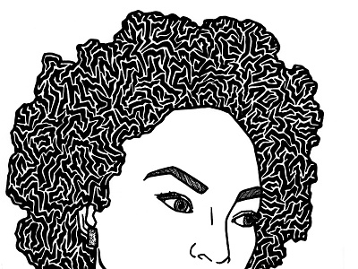 chimamanda adichie author black and white chimamanda drawing eyes hair illustration nigeria patterns pen portrait