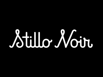 Stillo Noir Logo black black and white handlettering illustration lettering logo logotype typogaphy