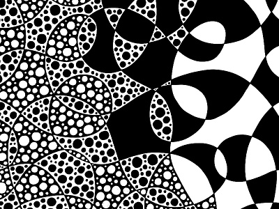 Spotted Squiggles Pattern Process abstract black and white drawing illustration pattern pattern design process spots squiggles surface design surface pattern