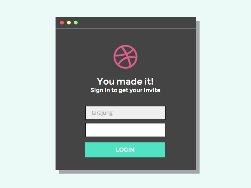 Hello (Dribbble) World! debut first first shot interaction invite thank you thanks uiux