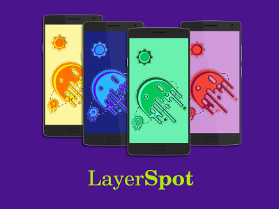 LayerSpot Part II collection material design spots wallpaper