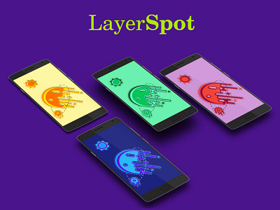 LayerSpot 3D Mockup 3d graphic design layerspot material design mockup wallpaper