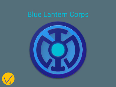Blue Lantern Material Icon blue lantern comics dc graphic design hope icon material design superhero