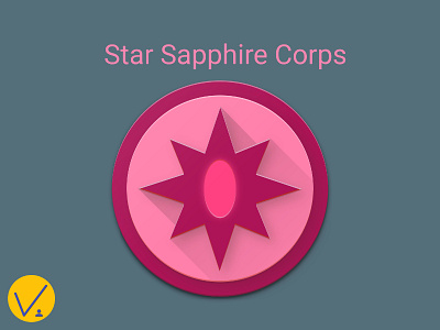 Star Sapphire Material Icon comics dc graphic design icon love material design star sapphire superhero