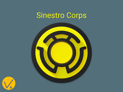 Sinestro Corps Material Icon comics dc fear graphic design material design material icon sinestro corps superhero vector