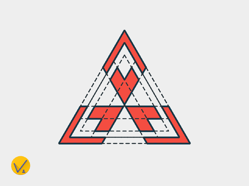 Abstract triangles conceptualizing by vanntile on Dribbble