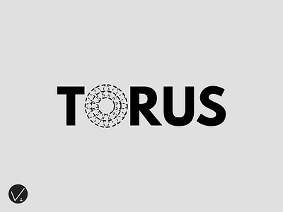 Torus logotype black and white illustrated logo logo logotype torus type typography