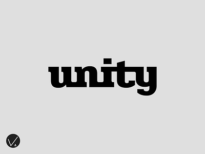 Unity logotype black and white illustrated logo logo logotype type typography unified unity