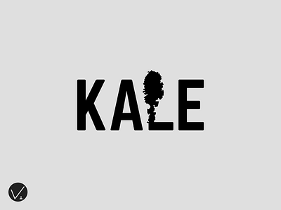 Kale logotype black and white groceries health illustrated logo kale logo logotype type typography