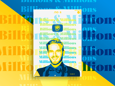 1st Sheet Section #6 affiche billions and millions firstsheetsection illustration pewdiepie poster design prints typography youtube channel