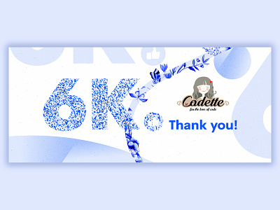 Codette 6K celebration cover image event branding facebook cover layout texture typogaphy volunteering