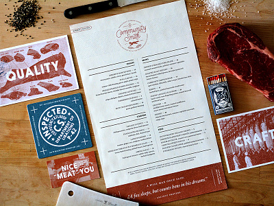 Community Smith Branding / Atlanta, GA butcher crafted design food illustration meat pepper restaurant salt smith steak