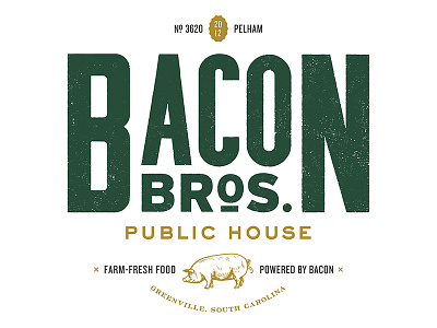 Bacon Bros. Public House Logo / Greenville, SC