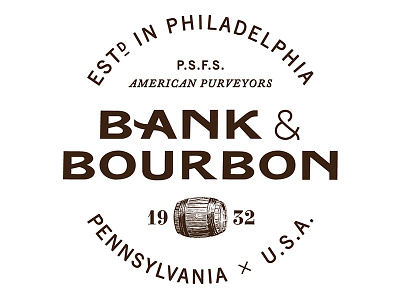 Bank & Bourbon Logo / Philadelphia, BA