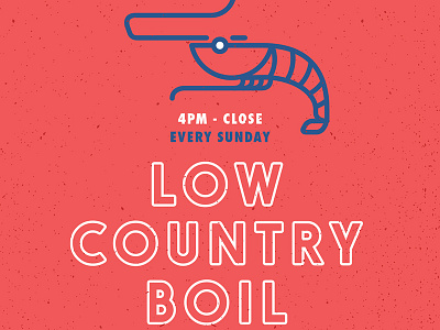 Hugo's Oyster Bar - Low Country Boil Graphic logo design poster design restaurant design