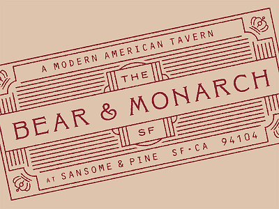 The Bear & Monarch logo logo design restaurant design