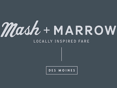 Mash + Marrow logo logo design restaurant design
